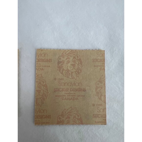 VTG 1986 Sandylion Fuzzy Sticker Designs Felt Dinosaur & Goose Stickers - Picture 5 of 6